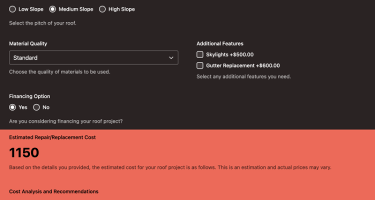 Roof Replacement Estimate Form Free Roof Estimate Templates Venngage